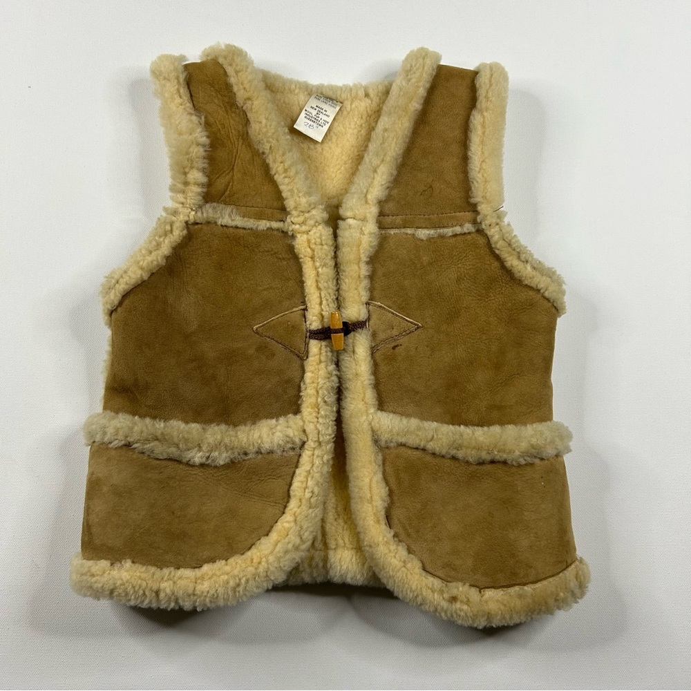 Vintage Child’s vest new zealand Pure Virgin wool fur hide industries Queenstown